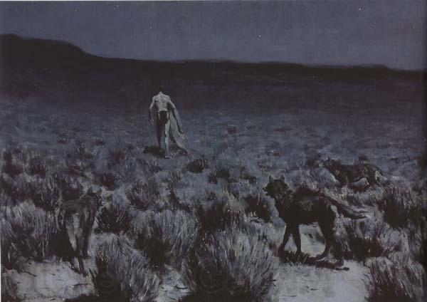 Frederic Remington Calling the Moose (mk43)